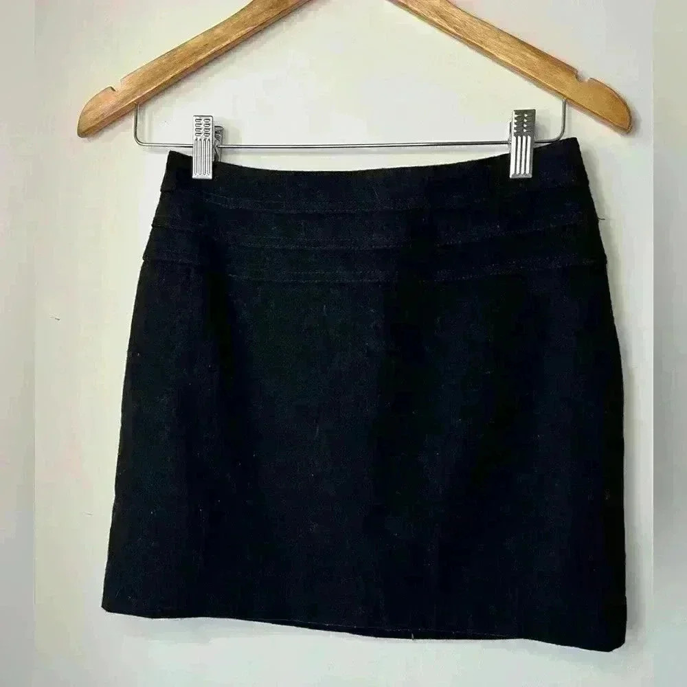 H&M Women’s Black Office Work Stylish Wool  Timeless Skirt 4 Small - Picture 3 of 11